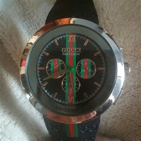 gucci pantcaon swiss made watch|authentic gucci watch.